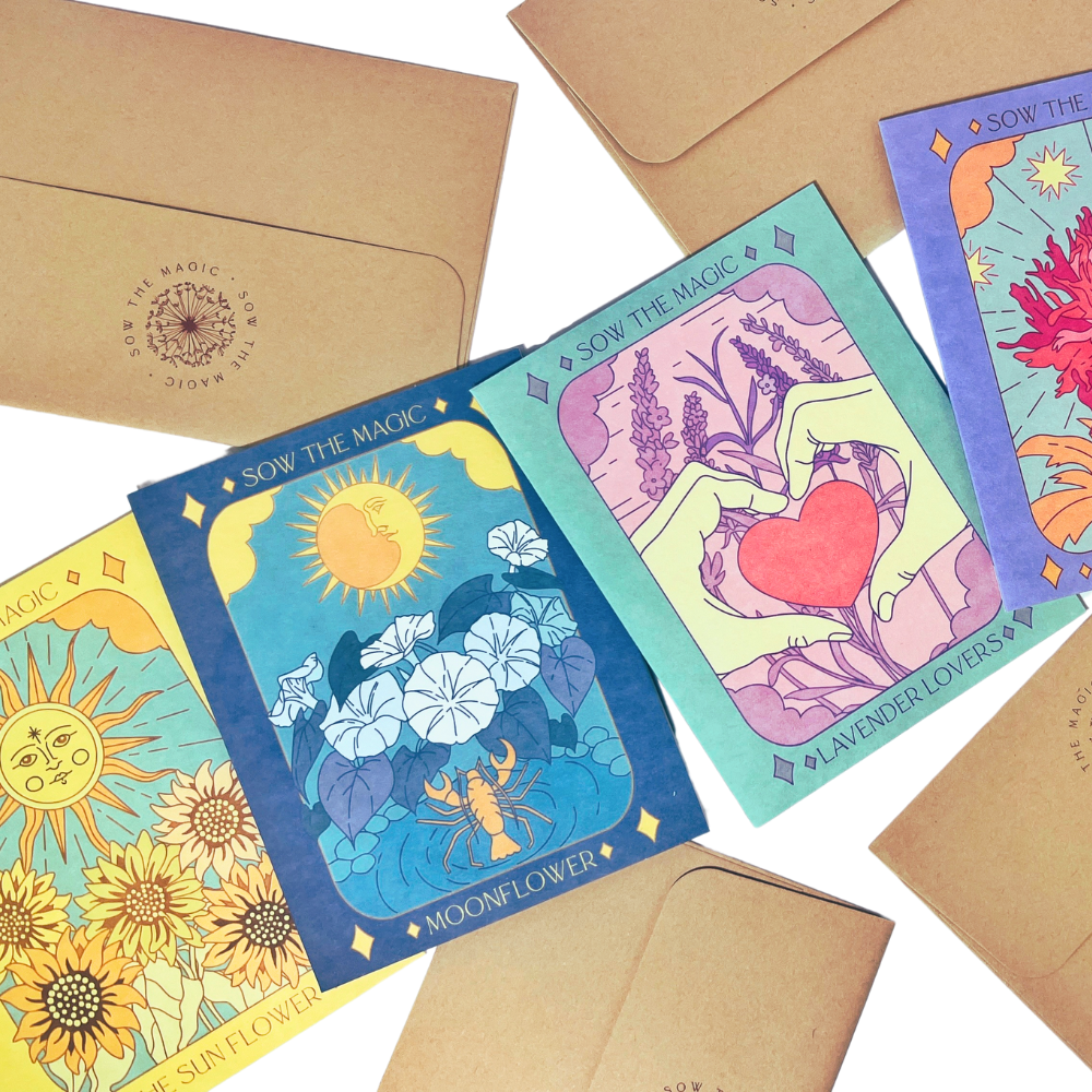 Lavender Lovers Botanical Tarot Greeting Card