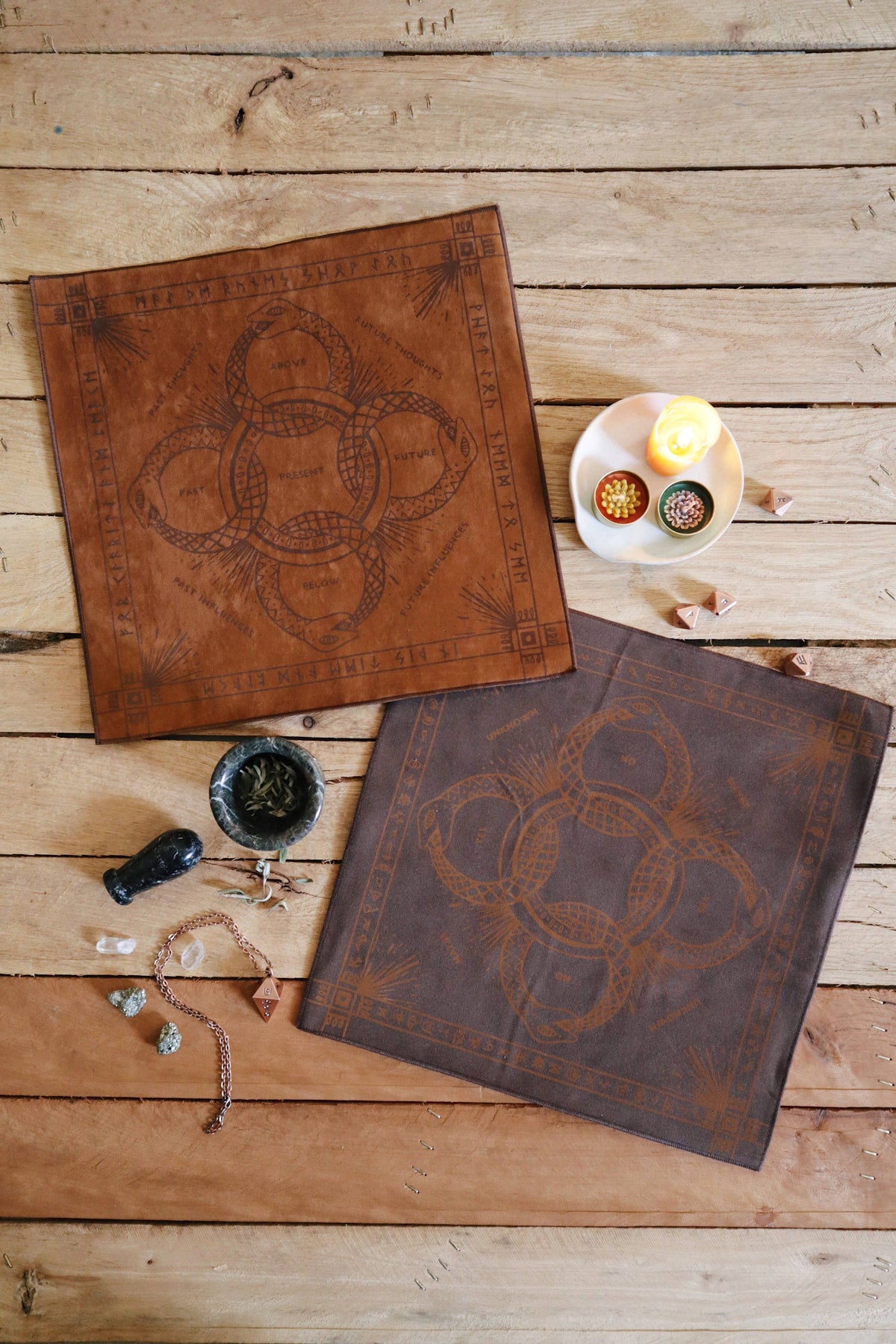Green Glyphs Casting Cloth