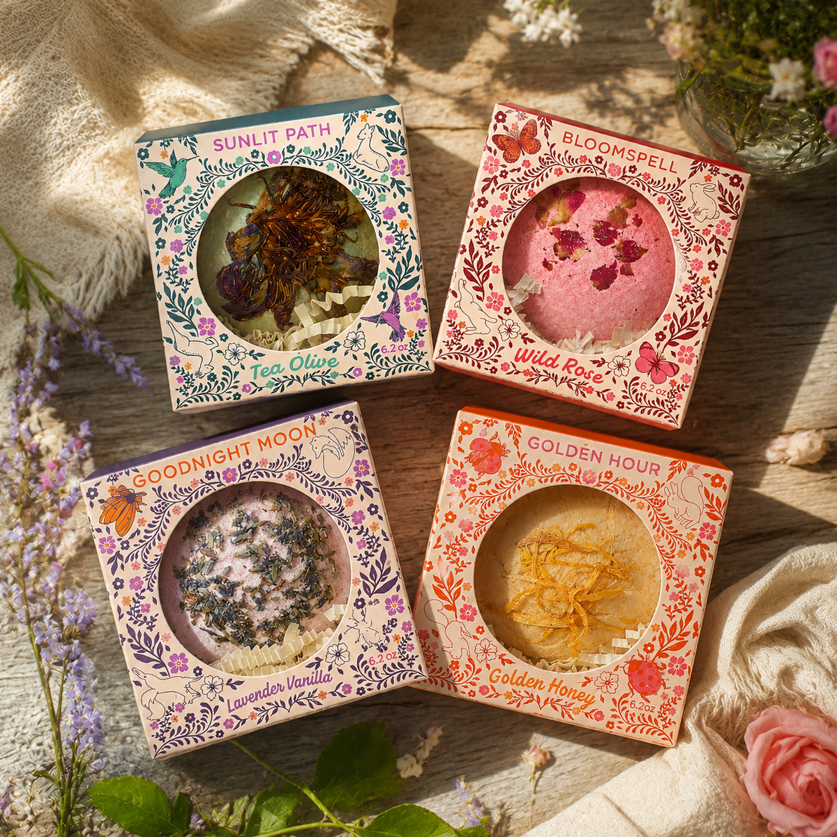 Bloomspell Bath Bomb in Wild Rose