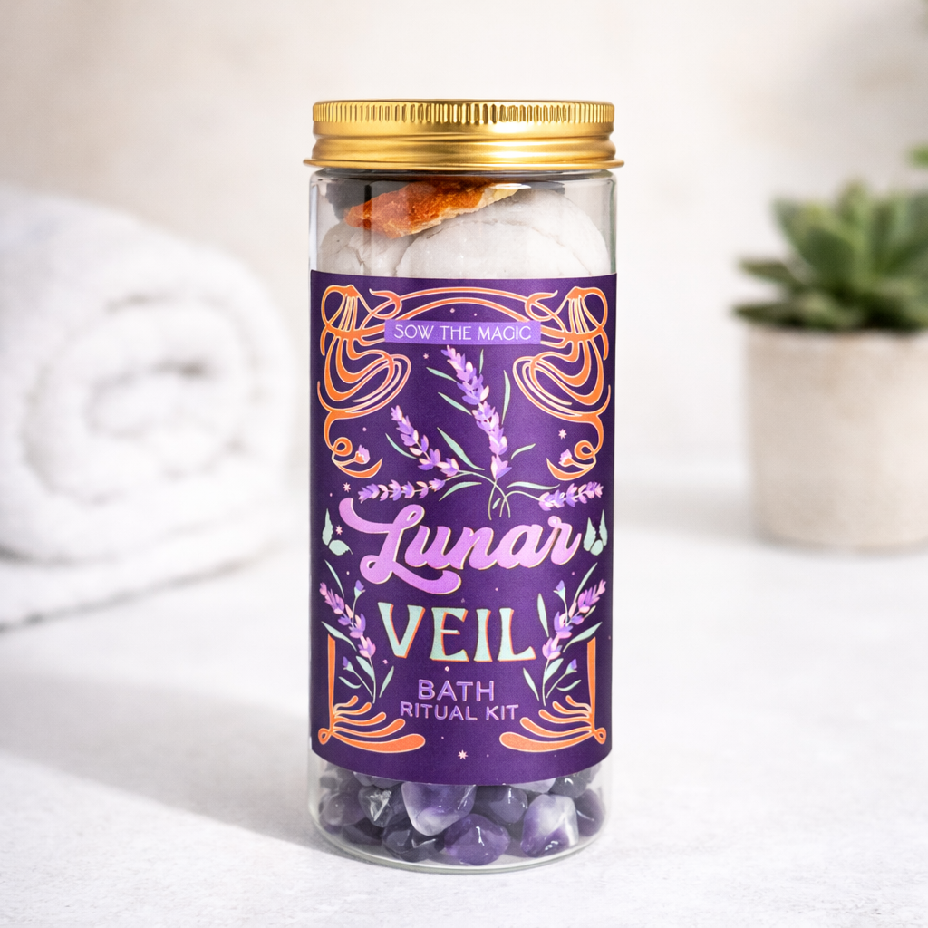 Lunar Veil Bath Ritual Kit with Amethyst